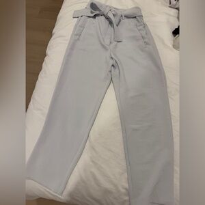 Aritzia Wilfred Soft blue Tie-Waist Trousers.